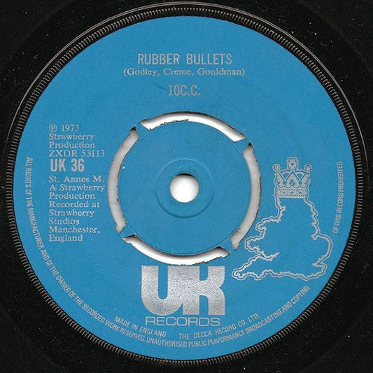 10cc – Rubber Bullets (VG+/Generic)