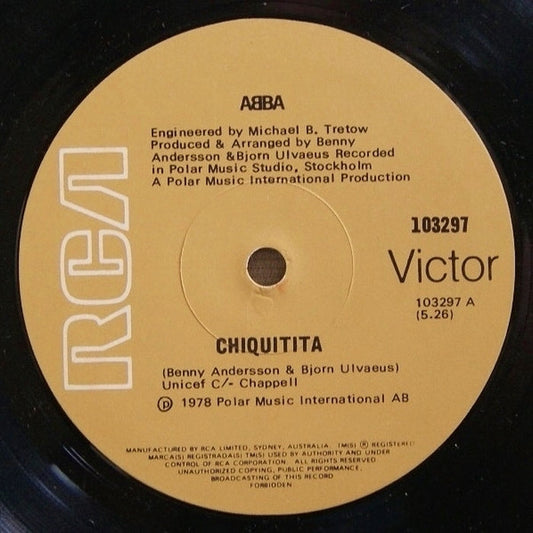 ABBA – Chiquitita (VG+/Generic)